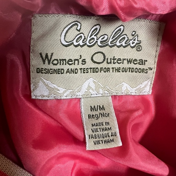Women’s Cabela Windbreaker Jacket Medium Coral - Picture 3 of 10